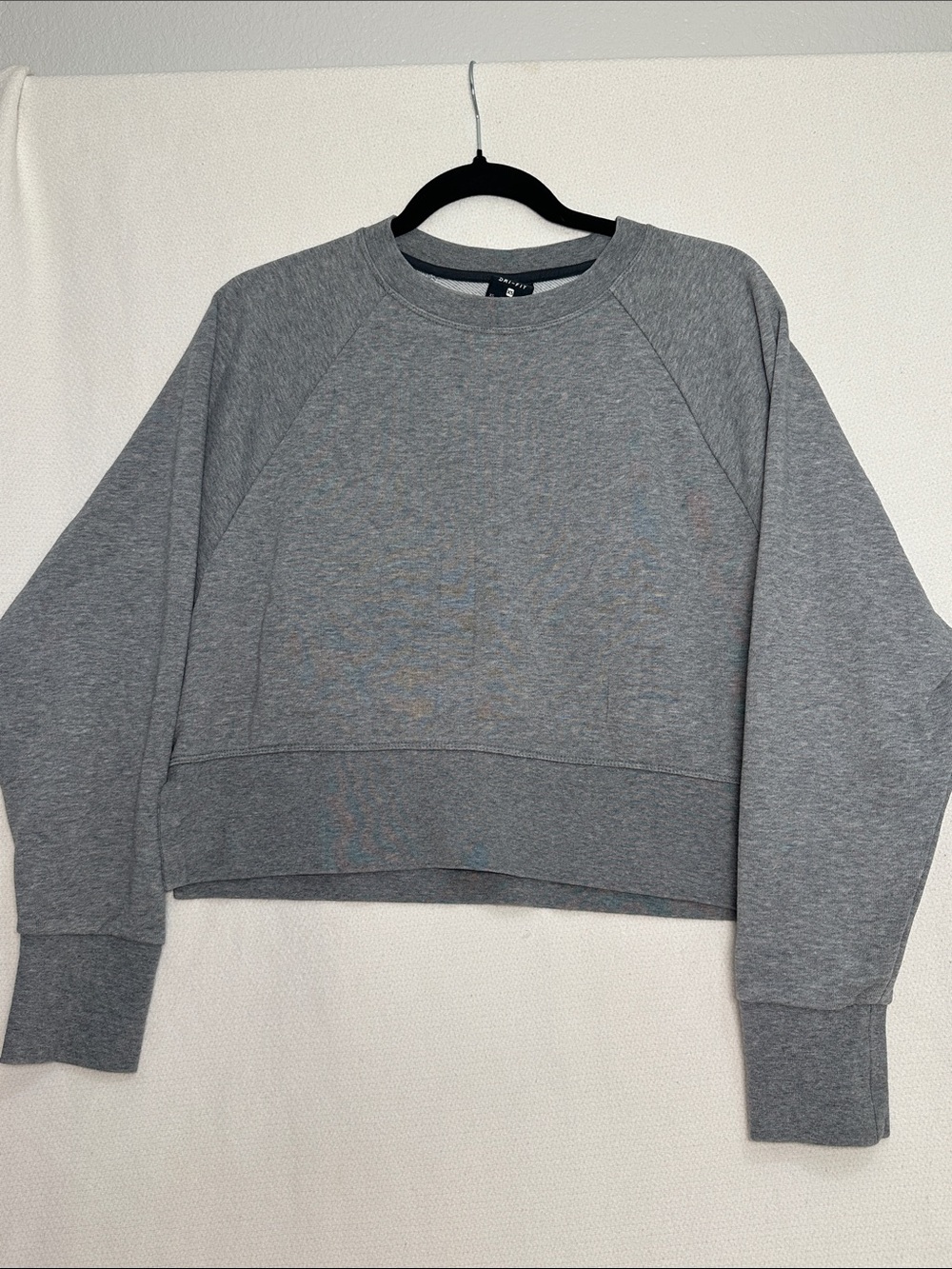 Nike Women's Heather Gray Cropped Crew Sweatshirt